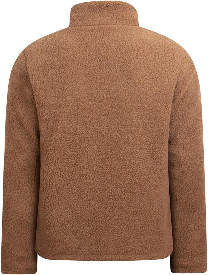 KuschelFleece Pullover für Herren Sweatshirt mit Teddyfell Kuschelpulli Flauschig Teddyfleece Kapuze