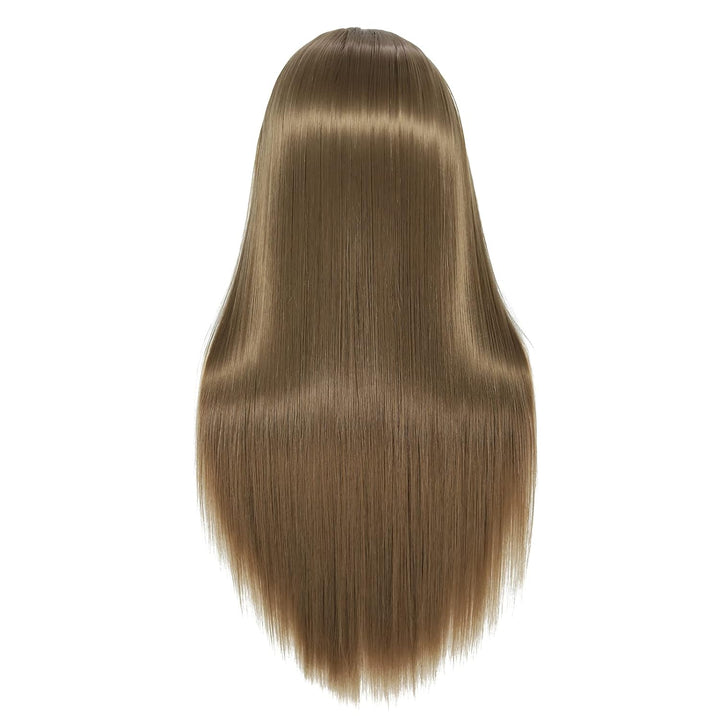 Trainingskopf für Frisöre, 68,5 cm, Mannequin zum frisieren, mit synthetischem Haar und Tischklemme