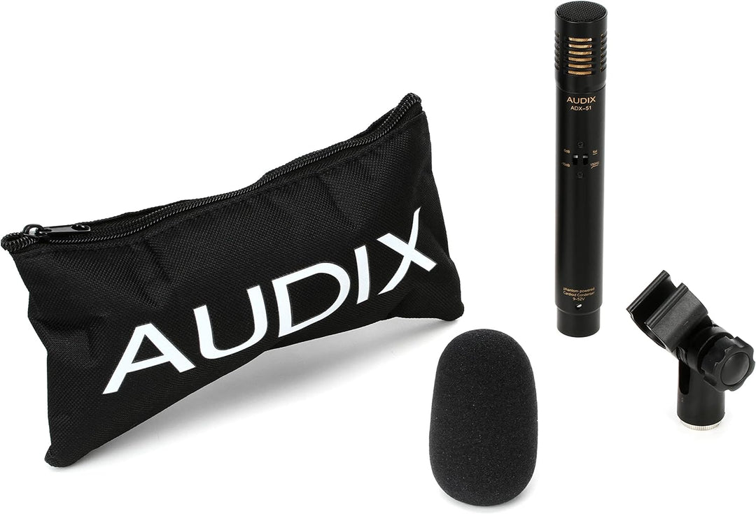 AUDIX ADX51 Small Diaphragm Condenser Microphone, Black, 4 x 4 x 10 Inches