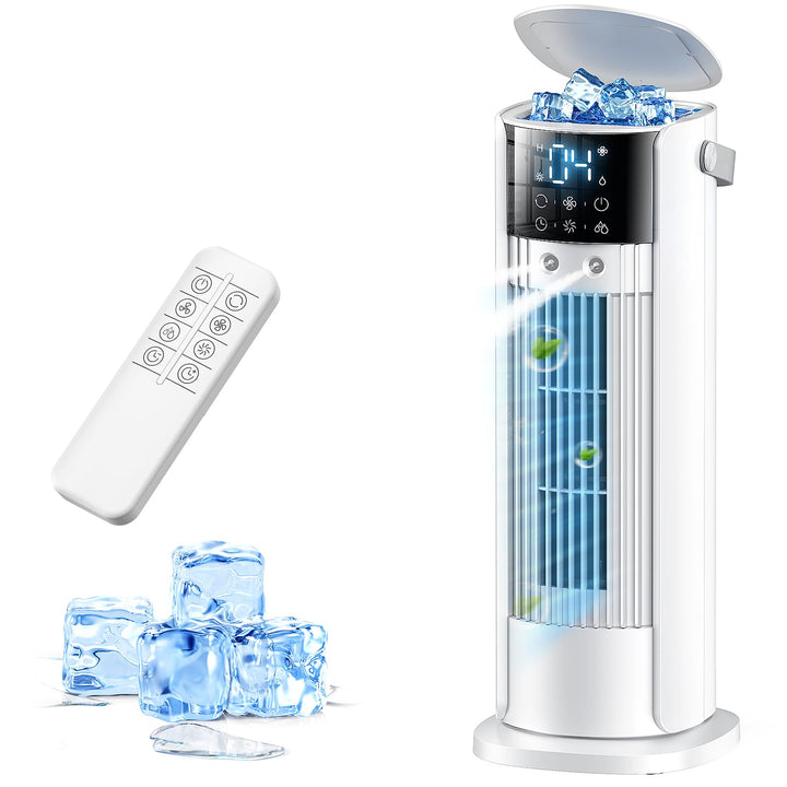 Klimaanlage Mobil, 4-In-1 Luftkühler mit Wasserkühlung, Klimaanlage Ohne Abluftschlauch, Tanque de 9