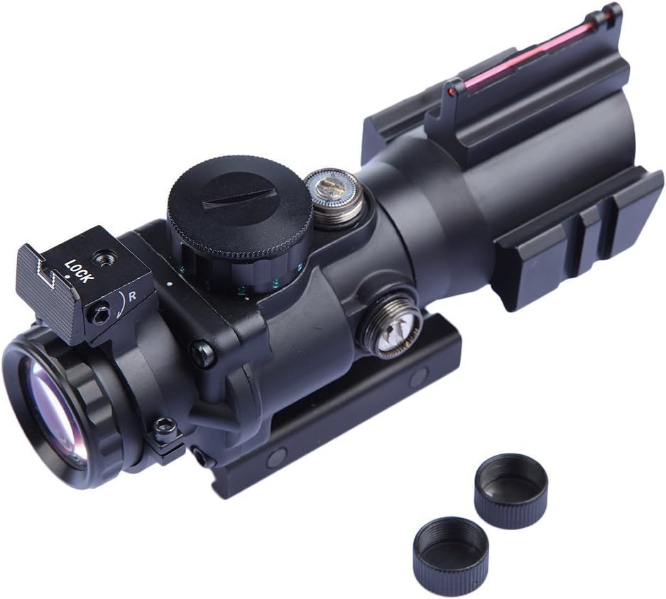 Minidiva® 4x32 mm Tactical Scope, mit Rot Gruen Blau 3 Helligkeit, Lichtwellenleiter Scope
