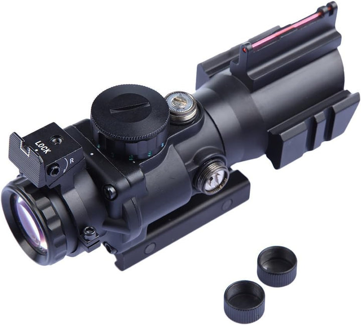 Minidiva® 4x32 mm Tactical Scope, mit Rot Gruen Blau 3 Helligkeit, Lichtwellenleiter Scope