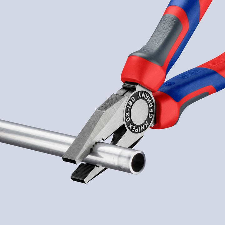 KNIPEX 03 02 180 Kombizange mit Comfort-Griffen schwarz atramentiert 180 mm 180 mm atramentiert Mit