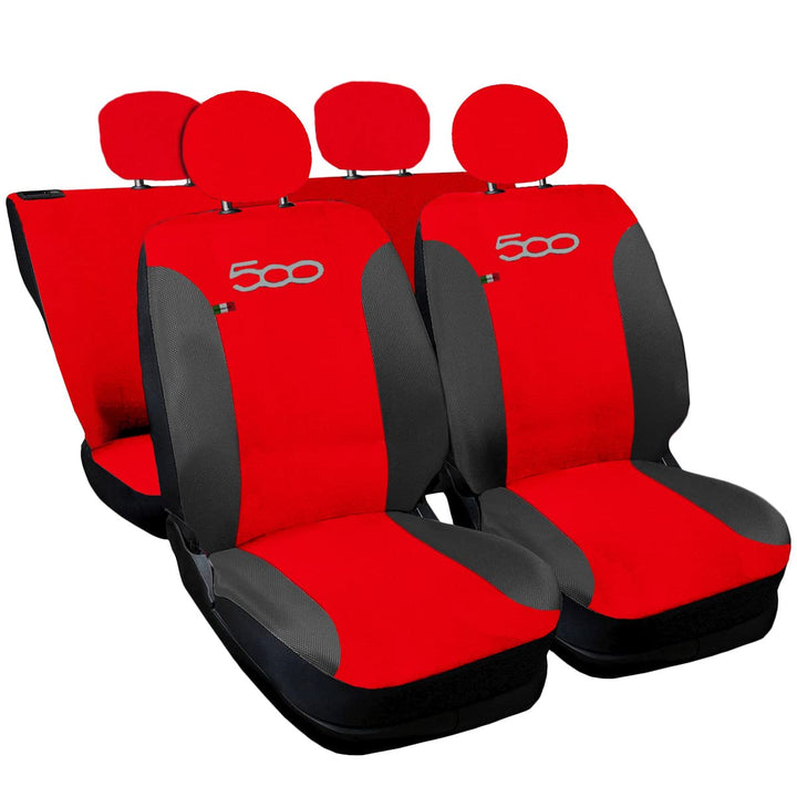 Auto Accessori Lupex Autositzbezüge kompatibel mit Cinquecento 500, hergestellt in Italien, Polyeste