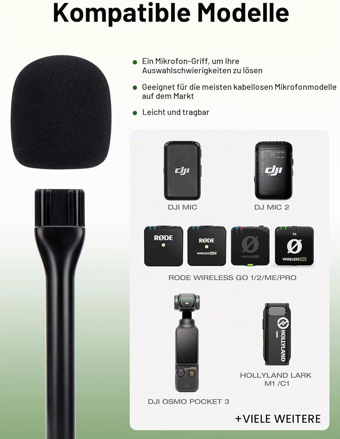 Tragbarer kabelloser Mikrofonständer für DJI-Mikrofon, Halterung für DJI Mic 2, tragbarer Mikrofonad