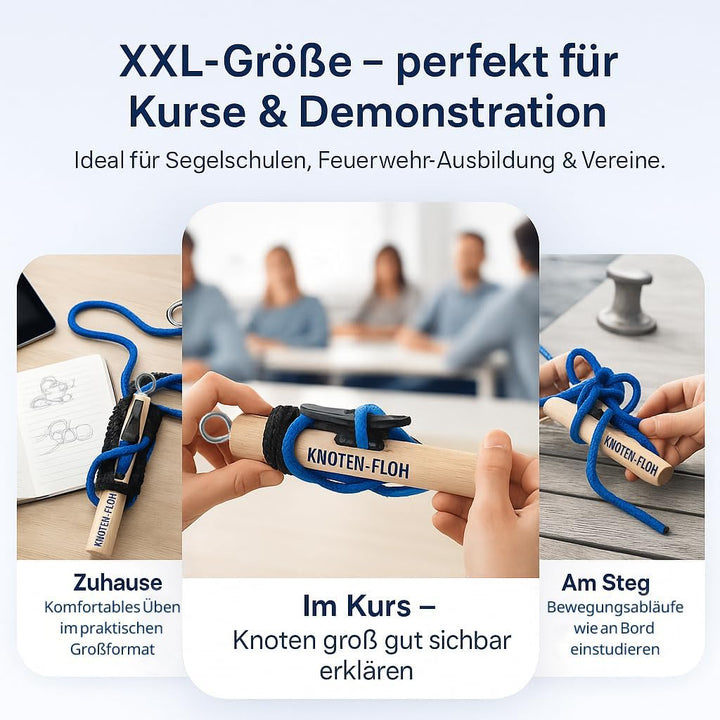 Knoten Übungsset Knoten Lernen für SBF See Bootsführerschein & Feuerwehr, Knotenübungsgerät inkl. Kn