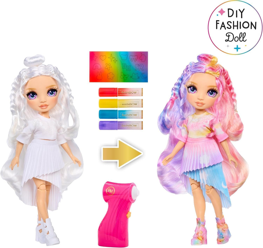 Rainbow High Air Brush &amp; Create - 1 DIY Modepuppe mit Airbrush Market Kit, Abwaschbaren Regenbogen-F