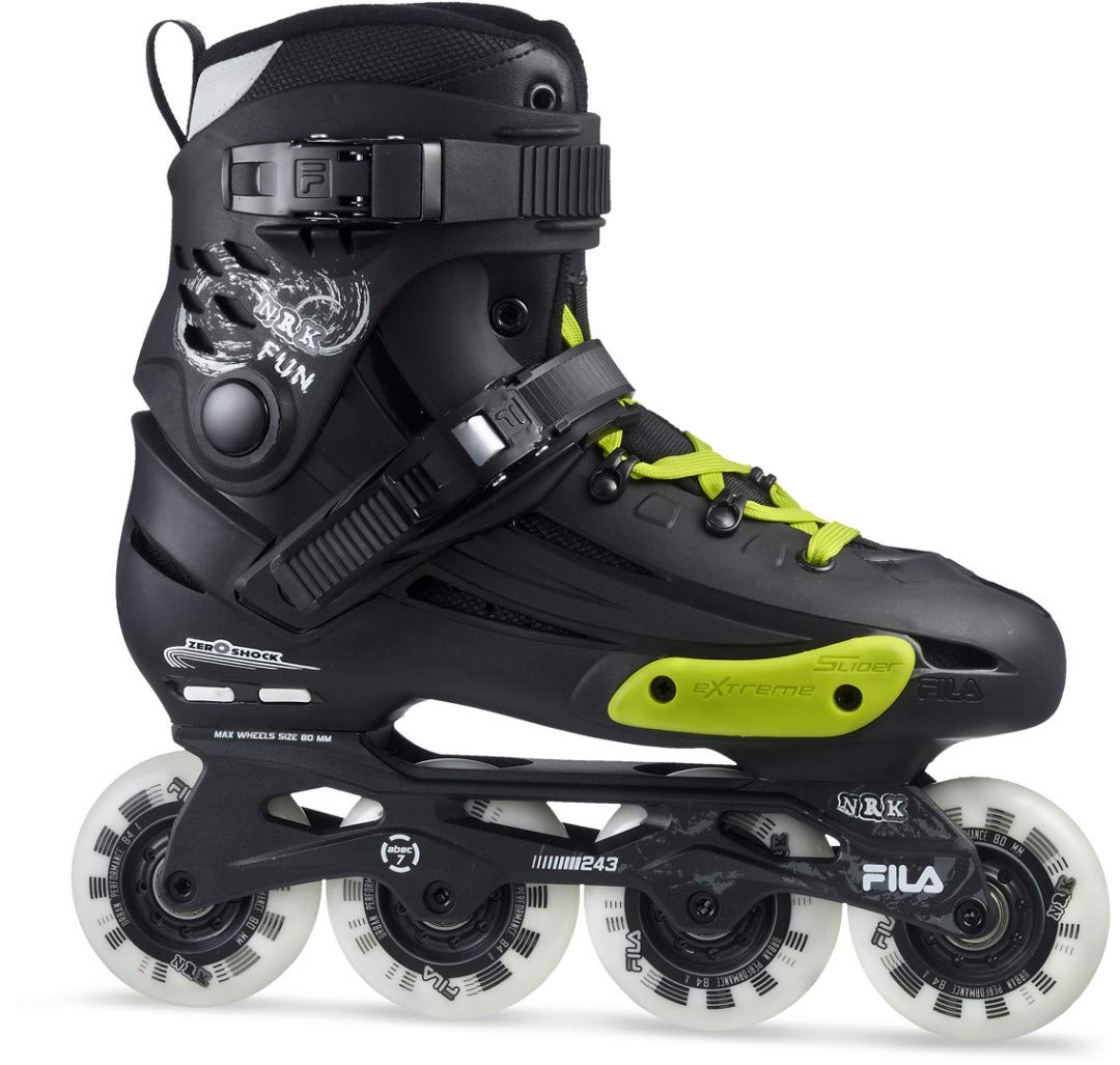 FILA Nrk Fun Inline Skate 47 BLACK/YELLOW/MAGENTA, 47 BLACK/YELLOW/MAGENTA