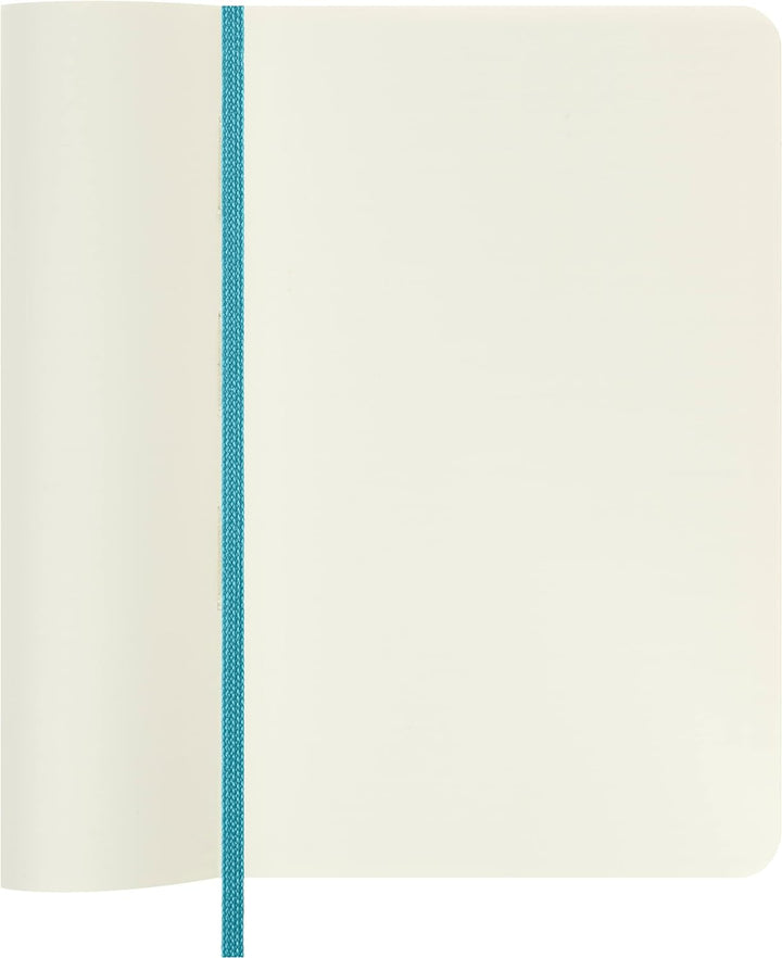Moleskine Classic Plain Paper Notebook - Soft Cover and Elastic Closure Journal - Color Reef Blue -
