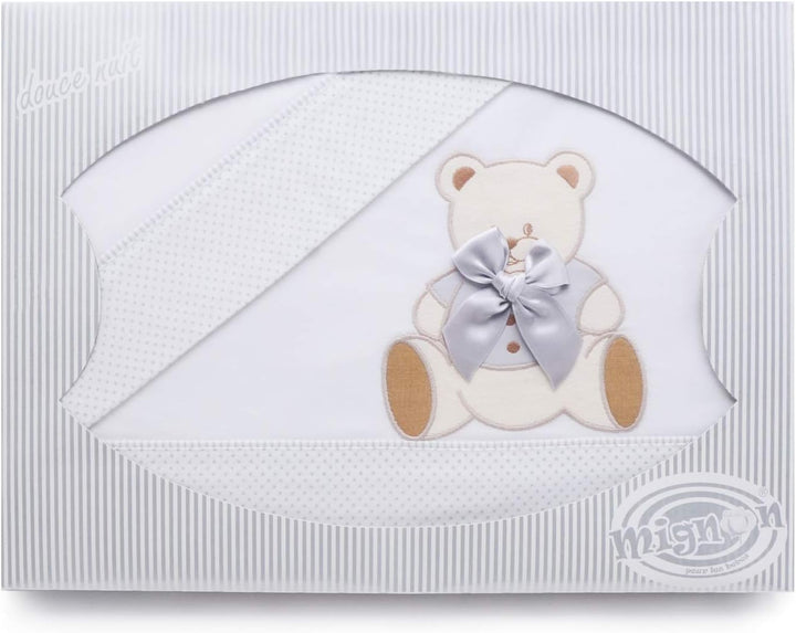 PEKITAS Bettwäsche-Set, 3-teilig, für Kinderbett, 60 x 120 cm, 100 % Baumwolle, hergestellt in Portu