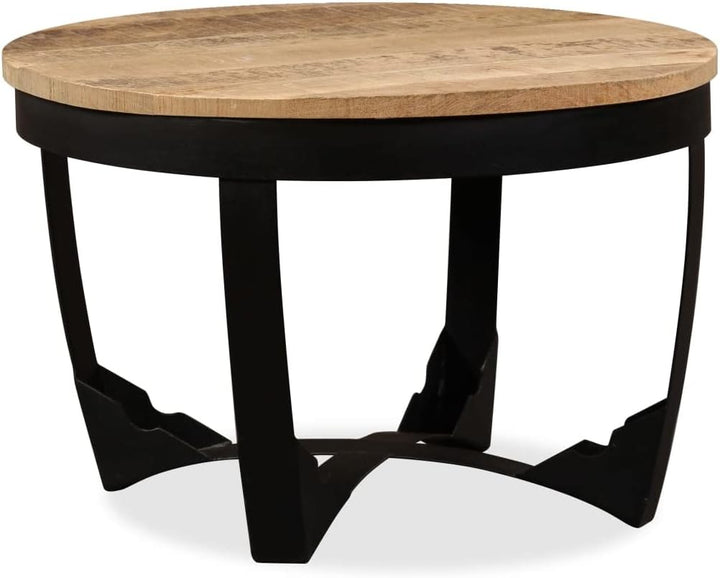 vidaXL Couchtisch Massivholz Kaffeetisch Wohnzimmertisch Beistelltisch Sofatisch Rund Tisch Wohnzimm