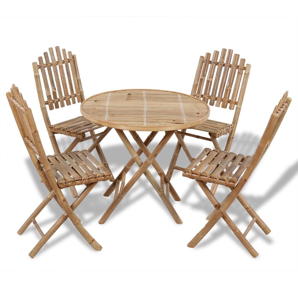 Tidyard 5-TLG. Gartenmöbel Set Garten Sitzgruppe Klappbar Essgruppe Gartengruppe Sitzgarnitur Faltba