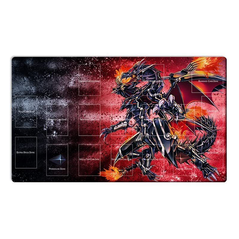 Playmat ZD014-198 Mauspad mit roten Augen, Dunkelheit, Drache, TCG CCG OCG Sammelkartenspielmatte +