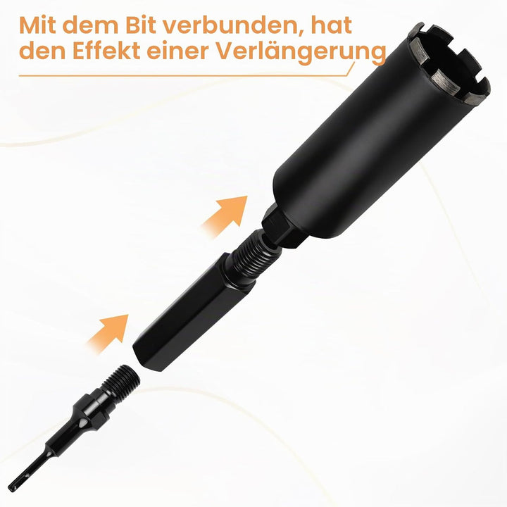 CPROSP 1¼" UNC Diamantbohrkrone 68mm mit Kernbohrer Verlängerung 400mm und SDS PLUS Adapter, Kernboh