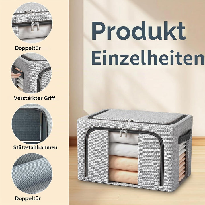 3 Stück Faltbare Aufbewahrungsbox, 24L Schrank Organizer für Kleideraufbewahrung &amp; Organisation, Mit