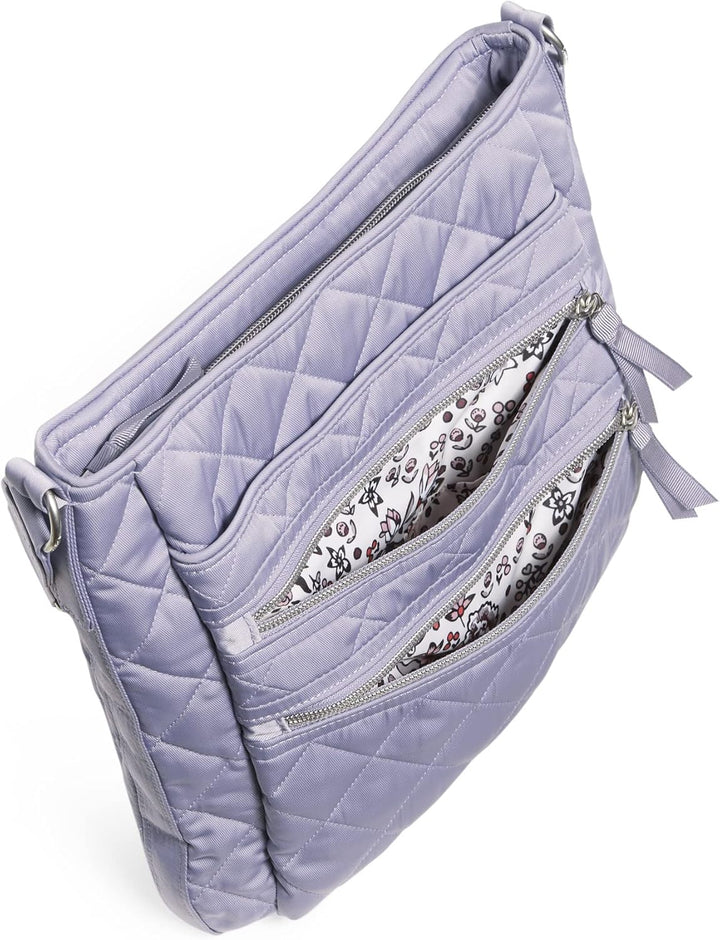 Vera Bradley Damen-Crossbody-Geldbörse aus Performance-Twill mit Dreifachreissverschluss Einheitsgrö