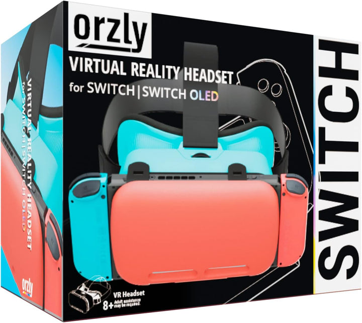 Orzly VR-Headset für Nintendo Switch und Switch-OLED-Konsole mit verstellbarem Objektiv für EIN Virt