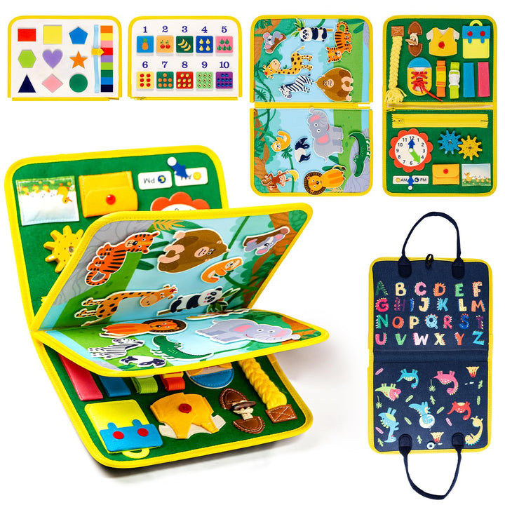 Uping Busy Board Activity Board Baby Sensorisches Montessori Spielzeug ab 3 Jahre Lernspielzeug Gesc