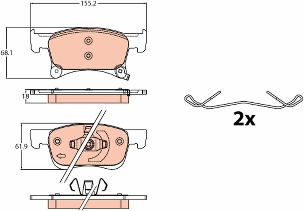 TRW GDB2091 Bremsbeläge Box 4 Stück