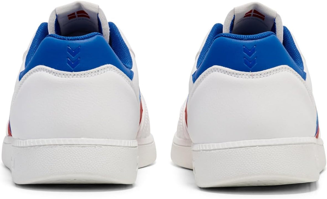 hummel Unisex Handball Perfekt Sneaker 36 EU White Navy Red, 36 EU White Navy Red