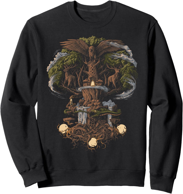 Yggdrasil Nordische Wikinger Baum des Lebens Sweatshirt