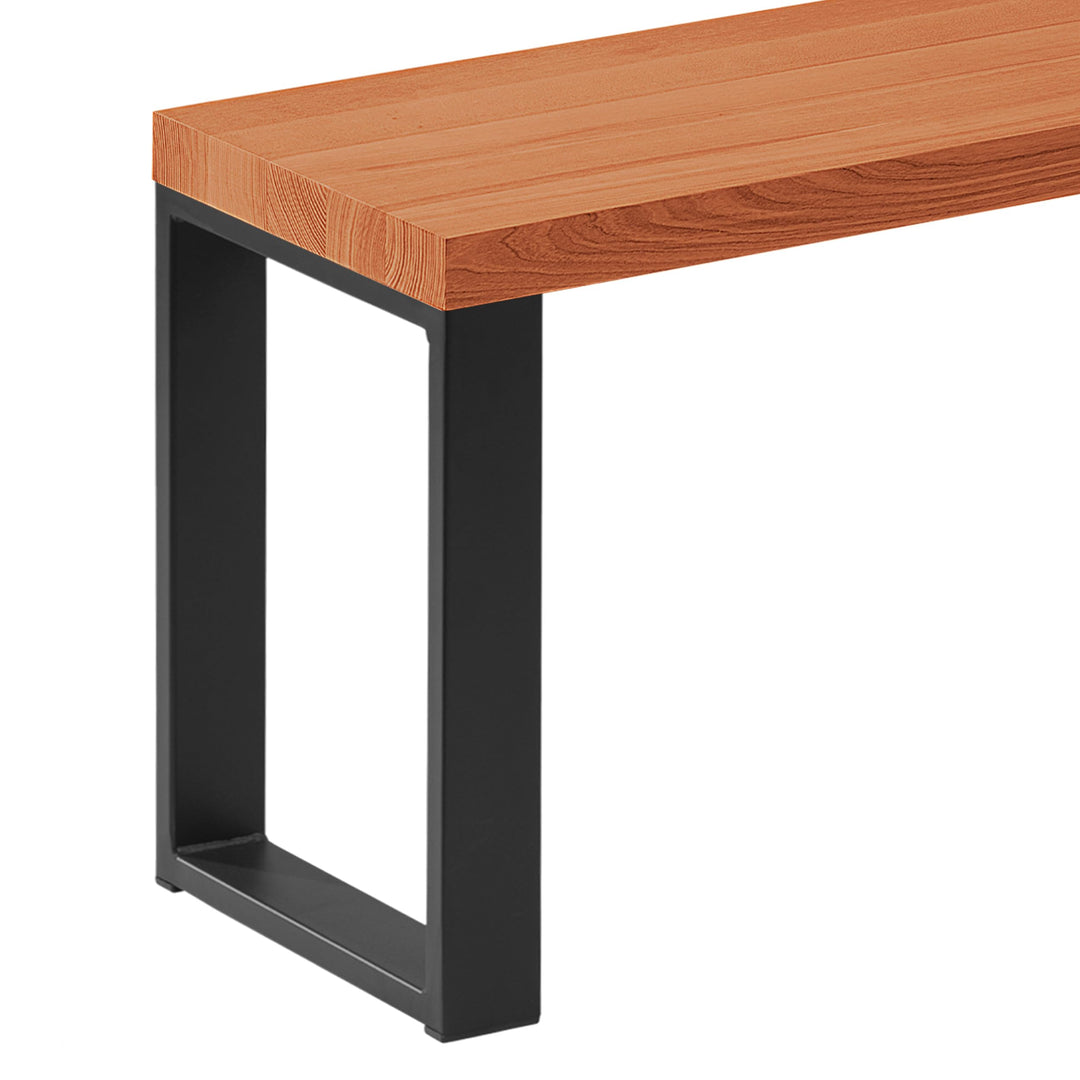 LAMO Manufaktur Sitzbank Esszimmer Holzbank 30x120x47 cm, Möbelfüsse Simple Schwarz/Dunkel, LSB-01-A