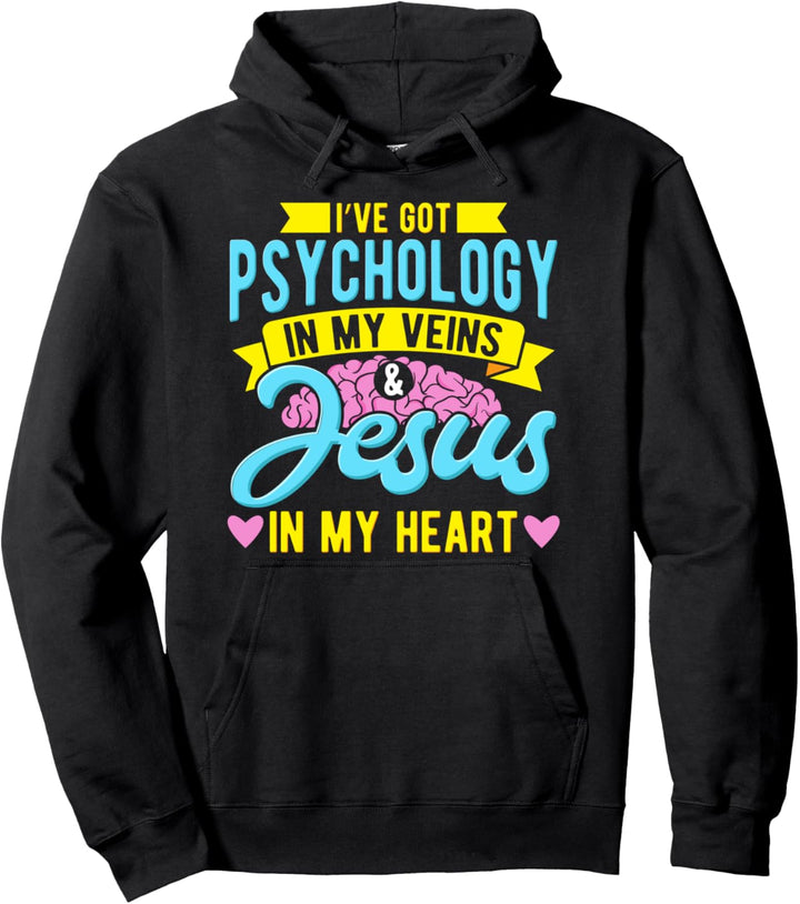 Psychologie-Geschenk für einen Jesus liebenden Psychologen Pullover Hoodie