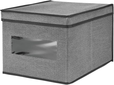 mDesign Stoffbox im 6er-Set – Aufbewahrungsbox aus Stoff – ideal zur Ablage von Kleidung und als Sch