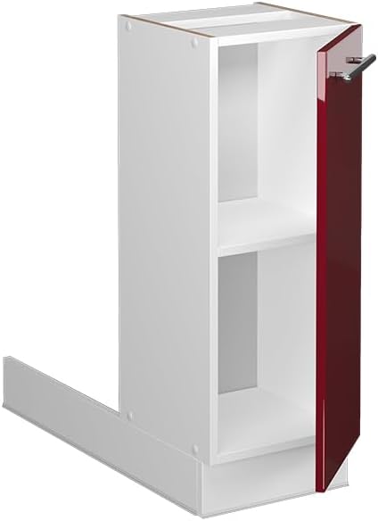 Vicco Kücheninsel Fame-Line, Bordeaux Hochglanz/Weiss, 30 cm ohne Arbeitsplatte Bordeaux Hochglanz R