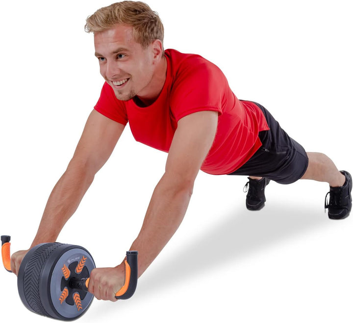 Pure2Improve Unisex-Adult 2 in 1 Core Training Bauchrad & Kettlebell Bauchrad/Kettlebell, Schwarz, E