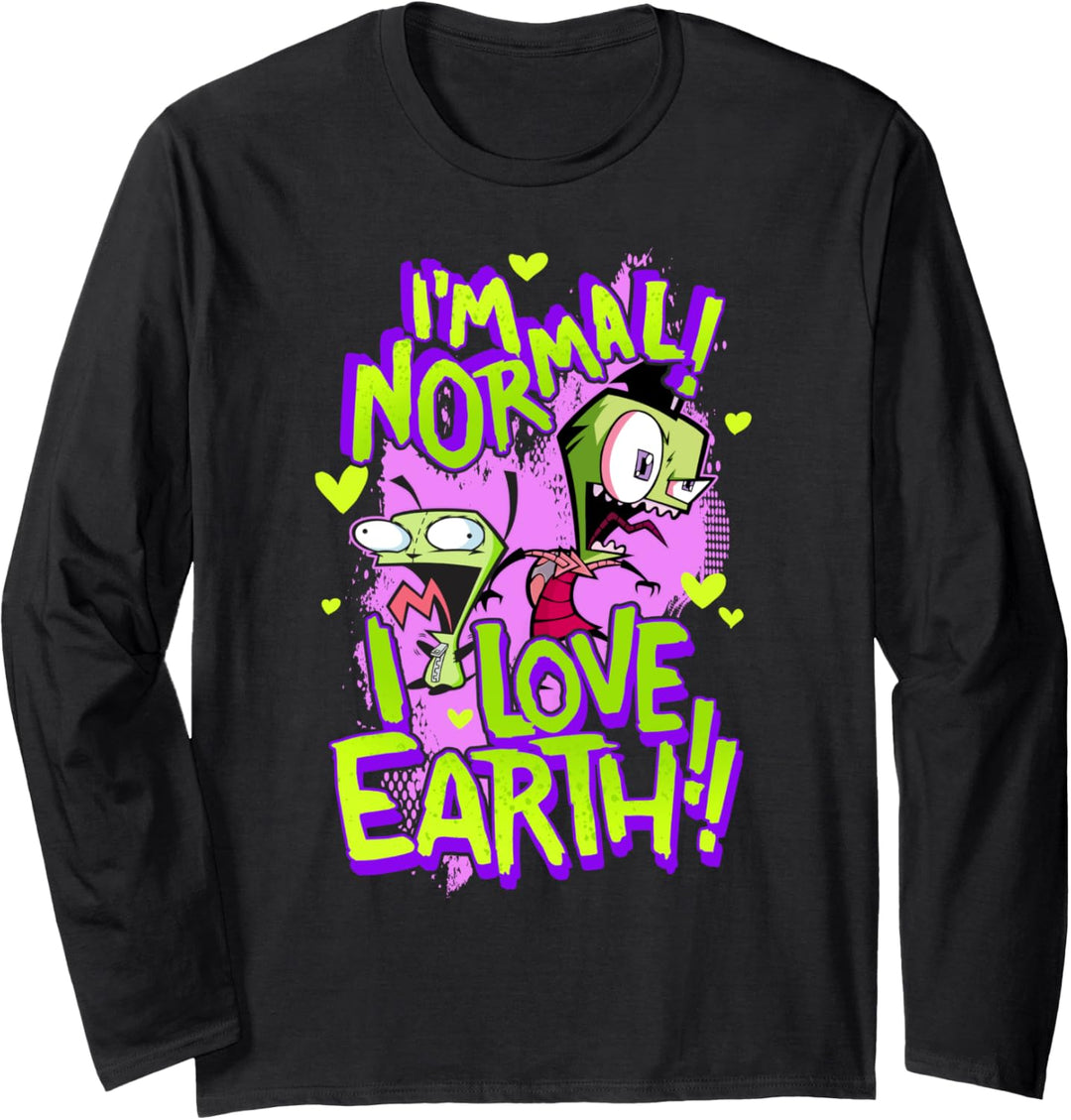 Invader Zim I'm Normal I Love Earth Day Langarmshirt