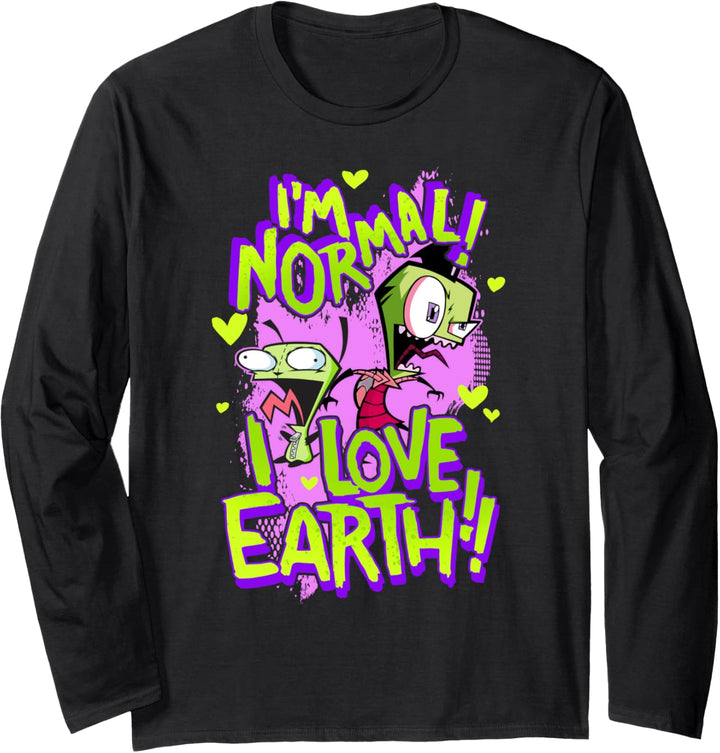 Invader Zim I'm Normal I Love Earth Day Langarmshirt