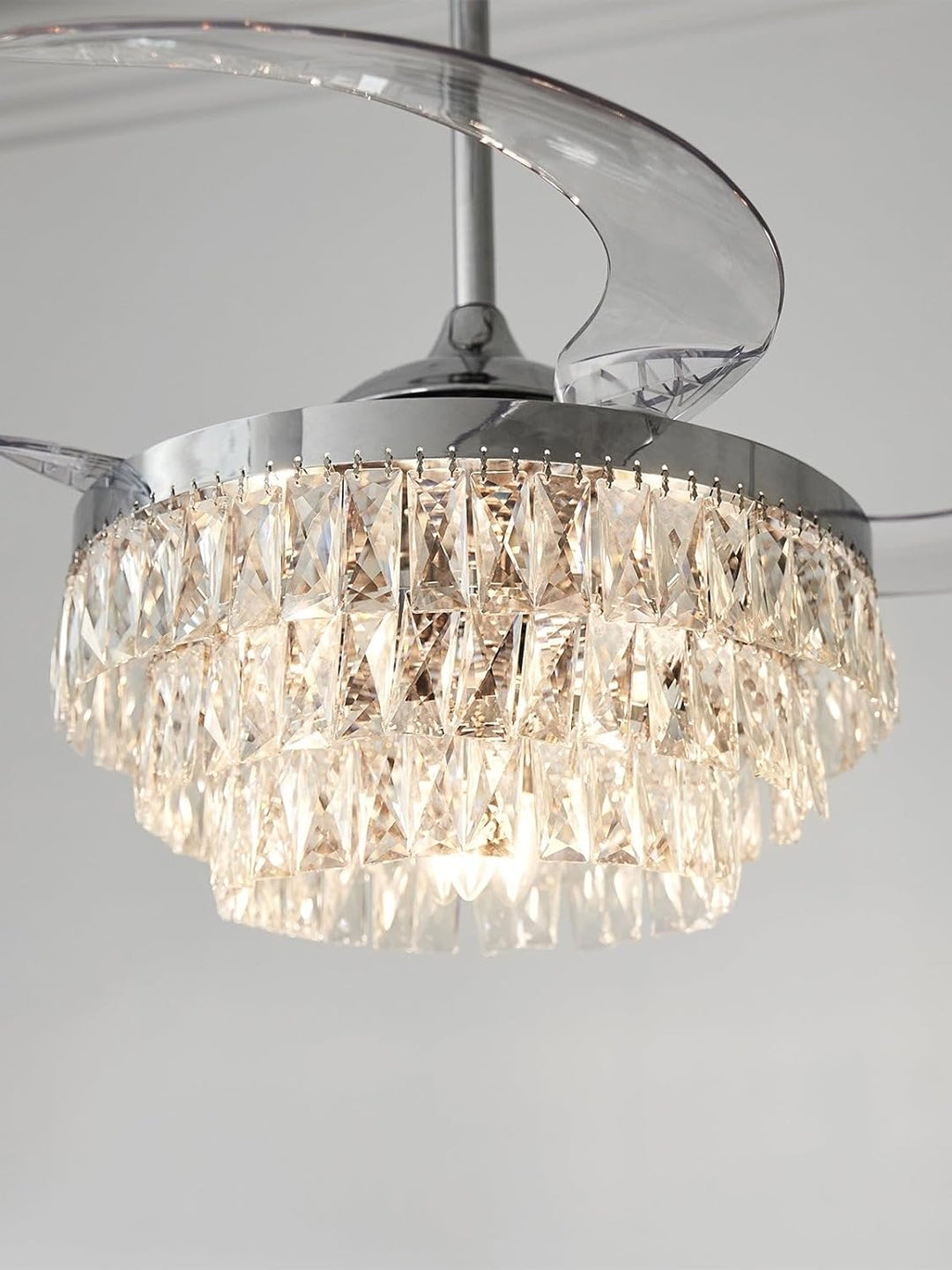 FANAWAY Deckenventilator Veil, Ventilator mit Beleuchtung, Deckenlüfter im edlen Design mit ausklapp