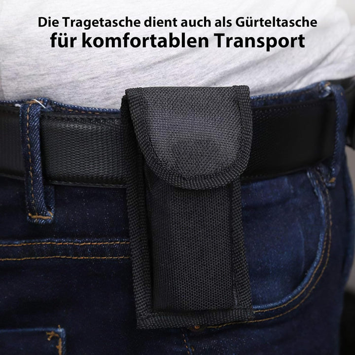 HIKENTURE® Outdoor Campingbesteck Set - Klappbesteck Outdoor Besteck aus Edelstahl mit Gürteltasche