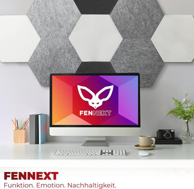 FENNEXT® Schallabsorber Wand - Akustikbild - Schallschutz aus hochwertigem Akustik-Vlies für Gaming,