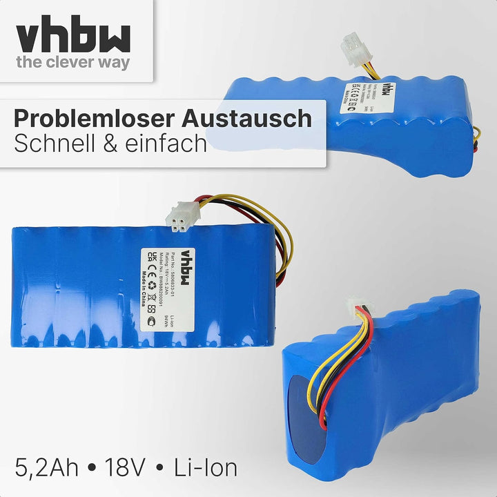 vhbw 2X Akku kompatibel mit Husqvarna Automower 320, 420 bis BJ 2019/2020, 330X Rasenroboter (5200mA