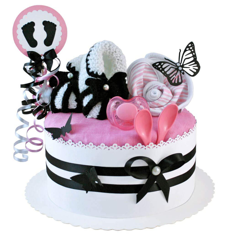 MomsStory - Windeltorte Mädchen | Windelgeschenk Prinzessin | Baby-Geschenk zur Geburt Taufe Babysho