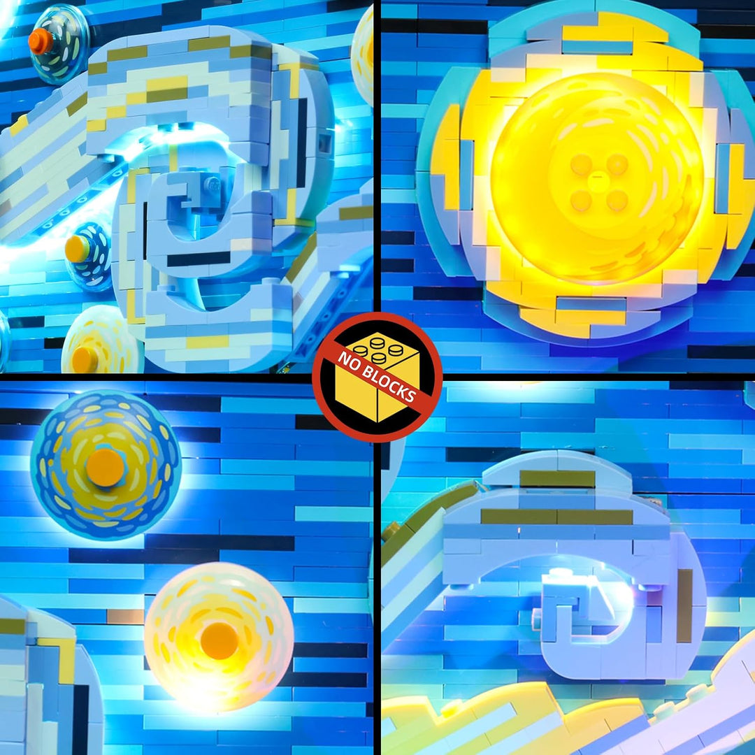 BrickBling LED-Beleuchtungsset für Lego Ideas Vincent Van Gogh - The Starry Night (Nur Beleuchtung,
