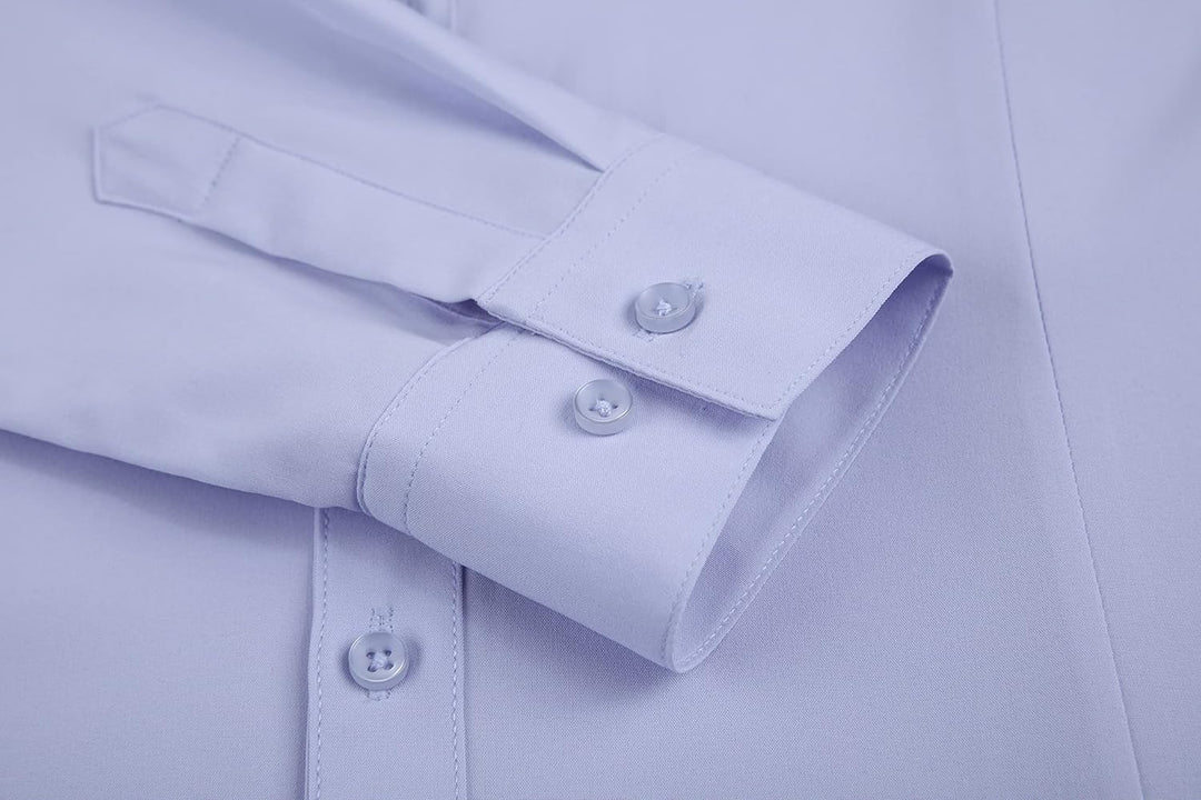 Alex Vando Bluse Damen Langarm Hemd Damen Stretch – Business Button Down Shirts, Bügelfrei Arbeitshe