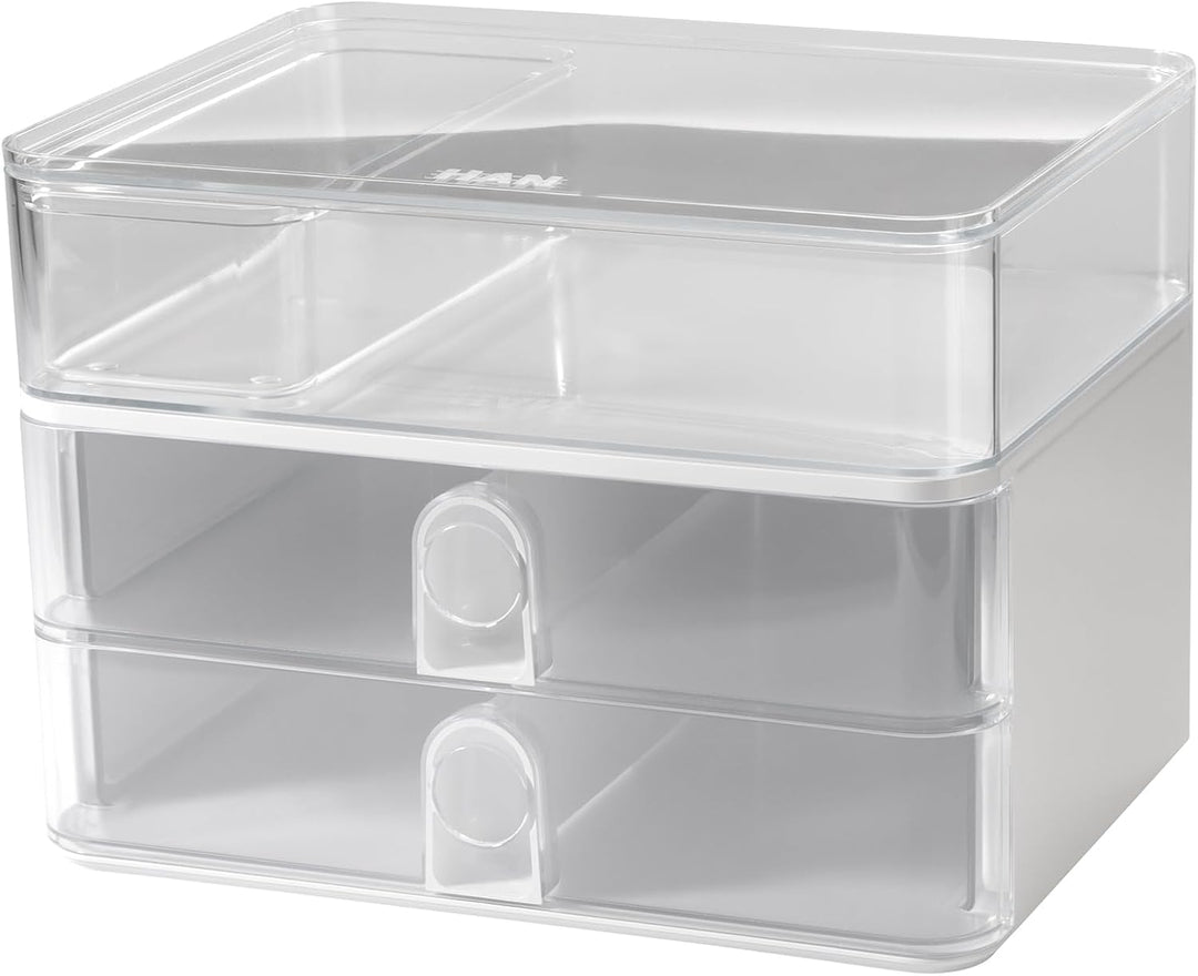 HAN Schubladenbox Allison SMART-BOX mit 2 Schubladen und Trennwand, Kabelführung, stapelbar, Utensil