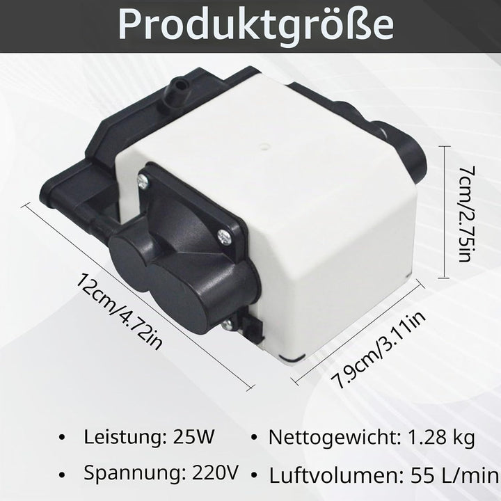 Air Assist, Pumpe für Laserschneider und Gravierer Einstellbarer Luftstrom 55L/Min Air Assist Laser