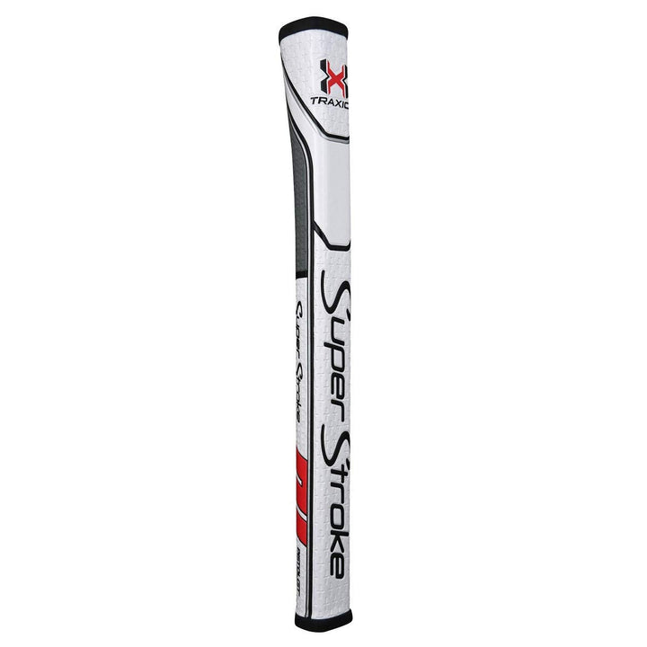 SuperStroke Traxion Pistol GT Tour Golf Putter Grip Weiss / Grau / Rot, Weiss / Grau / Rot