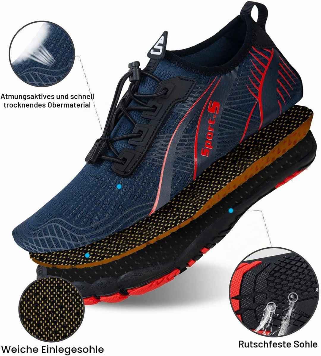IceUnicorn Barfuss Schuhe Damen Walkingschuhe Barfussschuhe Herren Anfänger Bequeme Atmungsaktiv Ges