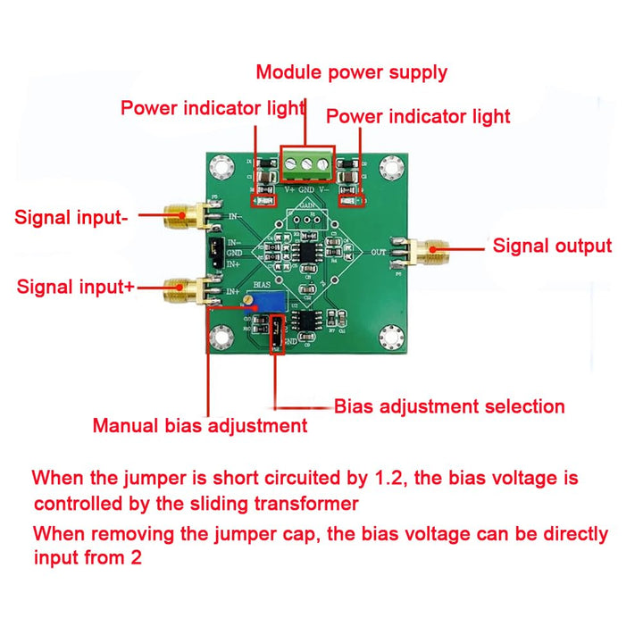AD8421 Kleine Signal Millivolt Mikrovolt Spannung Instrument Verstärkung Modul Einzelne Terminal Dif
