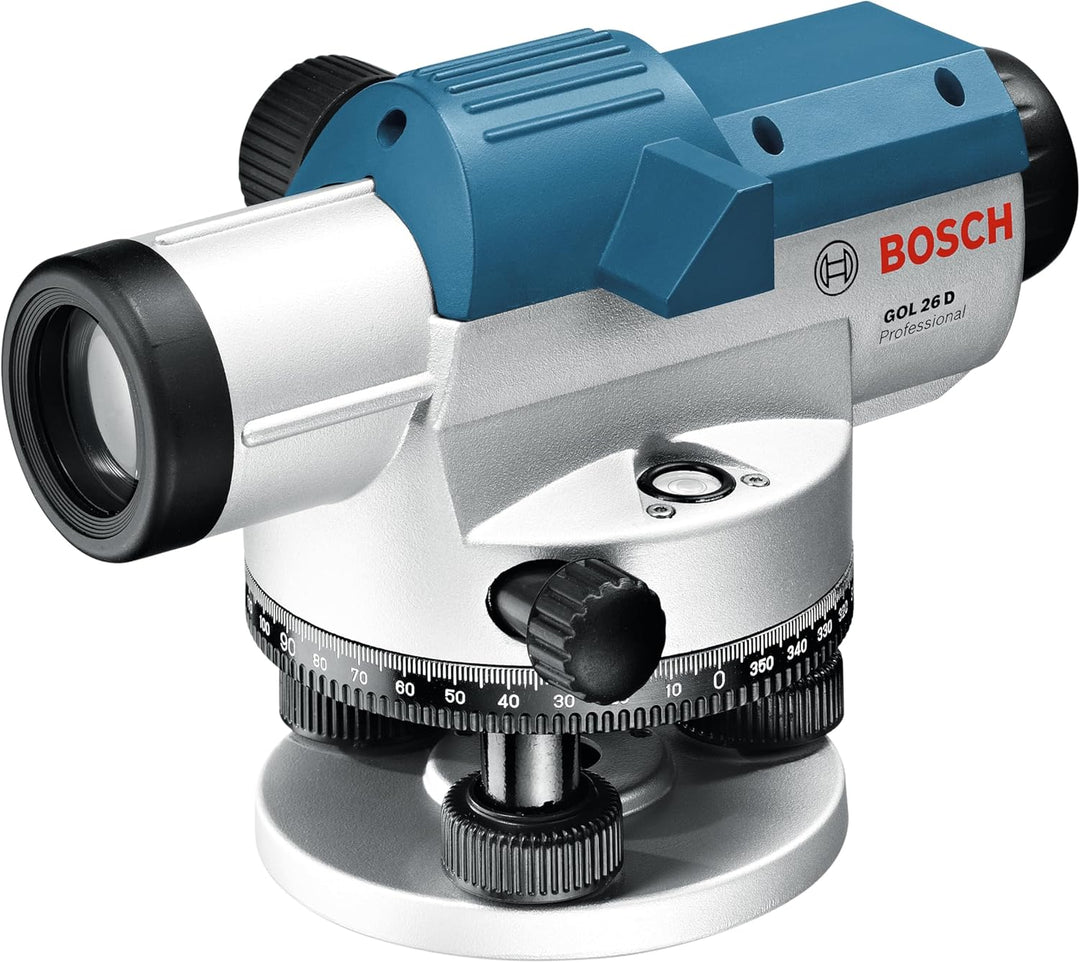 Bosch Professional Optisches Nivelliergerät GOL 26 D (26-fache Vergrösserung, Masseinheit: 360 Grad,