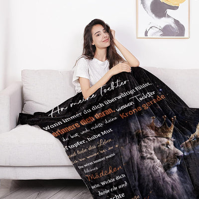 Kuscheldecke Flauschige Vater Tochter Deck, Personalisierte Geschenke Decke für Tochter von Papa, Su