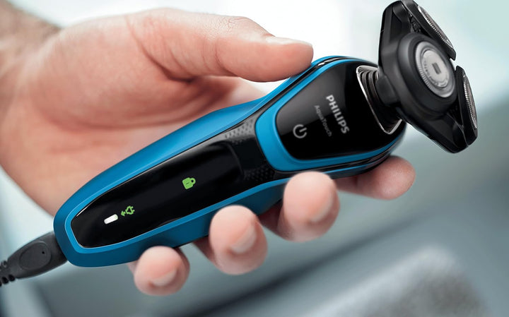 Philips AquaTouch - Rasierapparat (Rotorrasierer, Schwarz, Blau, LED, Batterie, Nickel-Metallhydrid