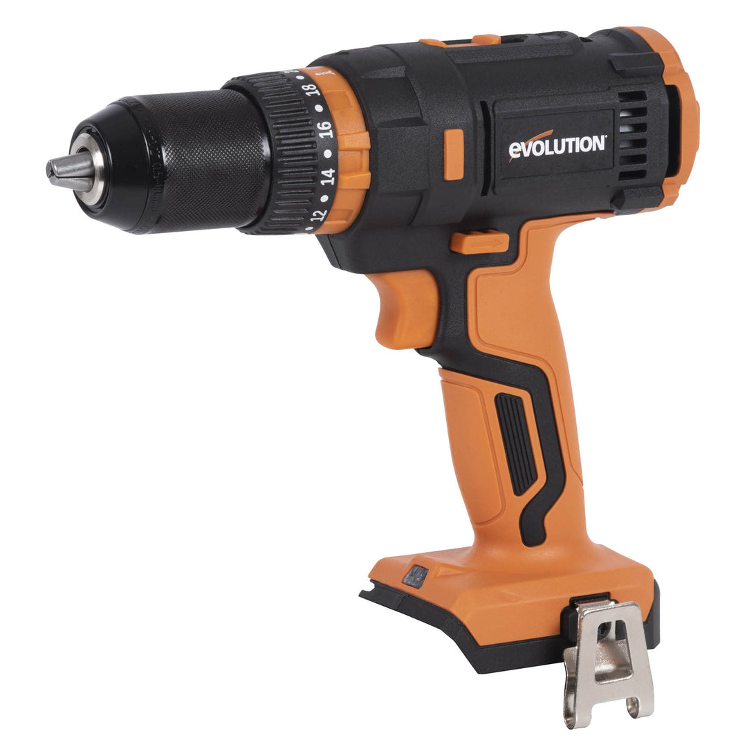 Evolution Power Tools R13CMB-Li Akku-Bohrmaschine mit variabler Drehzahl und Gürtelclip Akku-Bohrmas