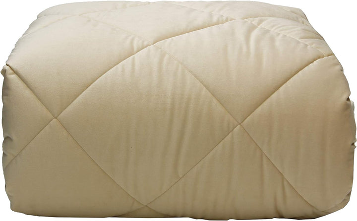 Caleffi - Steppdecke aus Velvet, einfarbig, für Doppelbett, Honig
