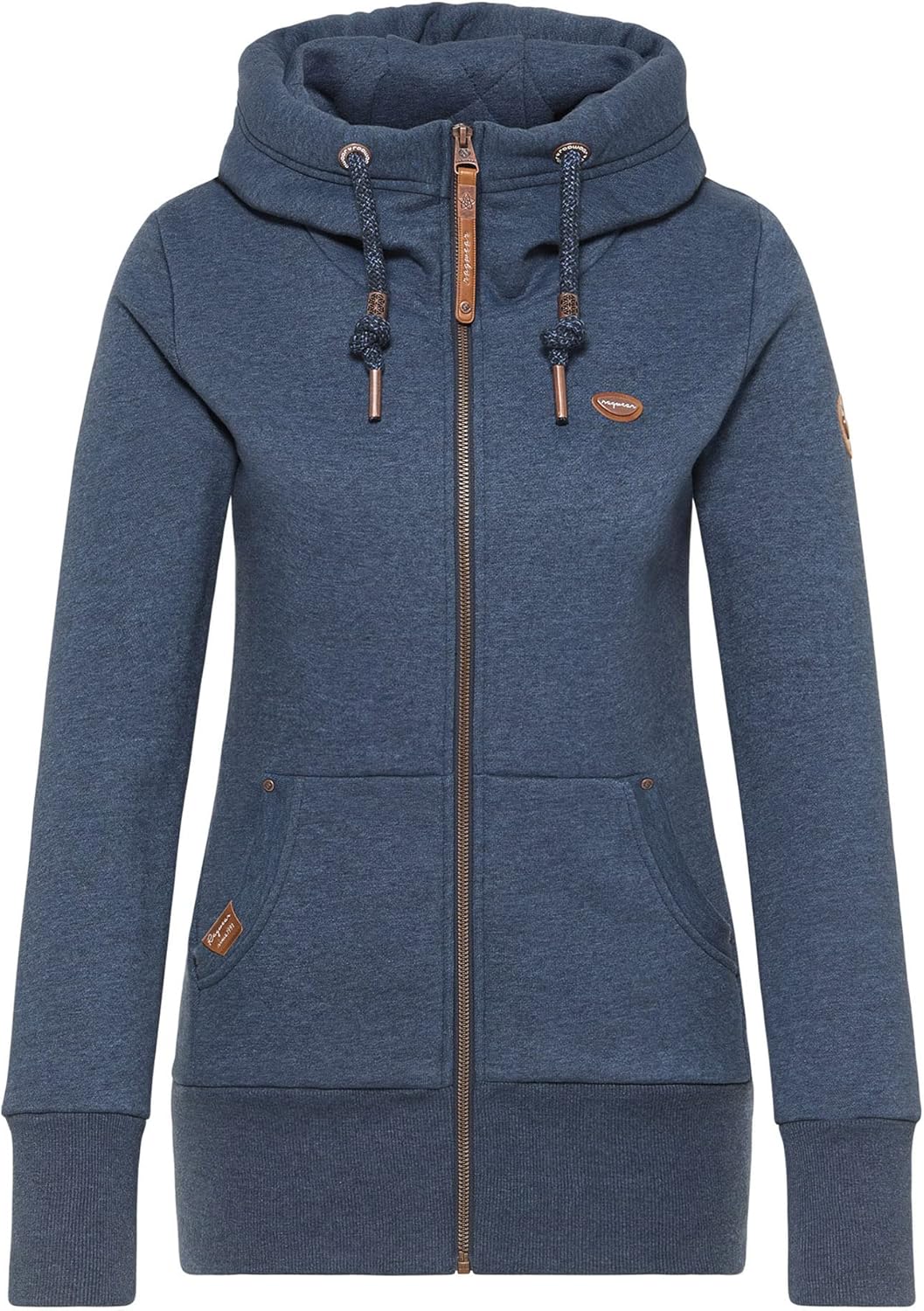 Ragwear NESKA Zip Damen Frauen Kapuzenjacke,Zip Hoodie,Kapuzenpullover,Sweatjacke S Navy 2221_2028,